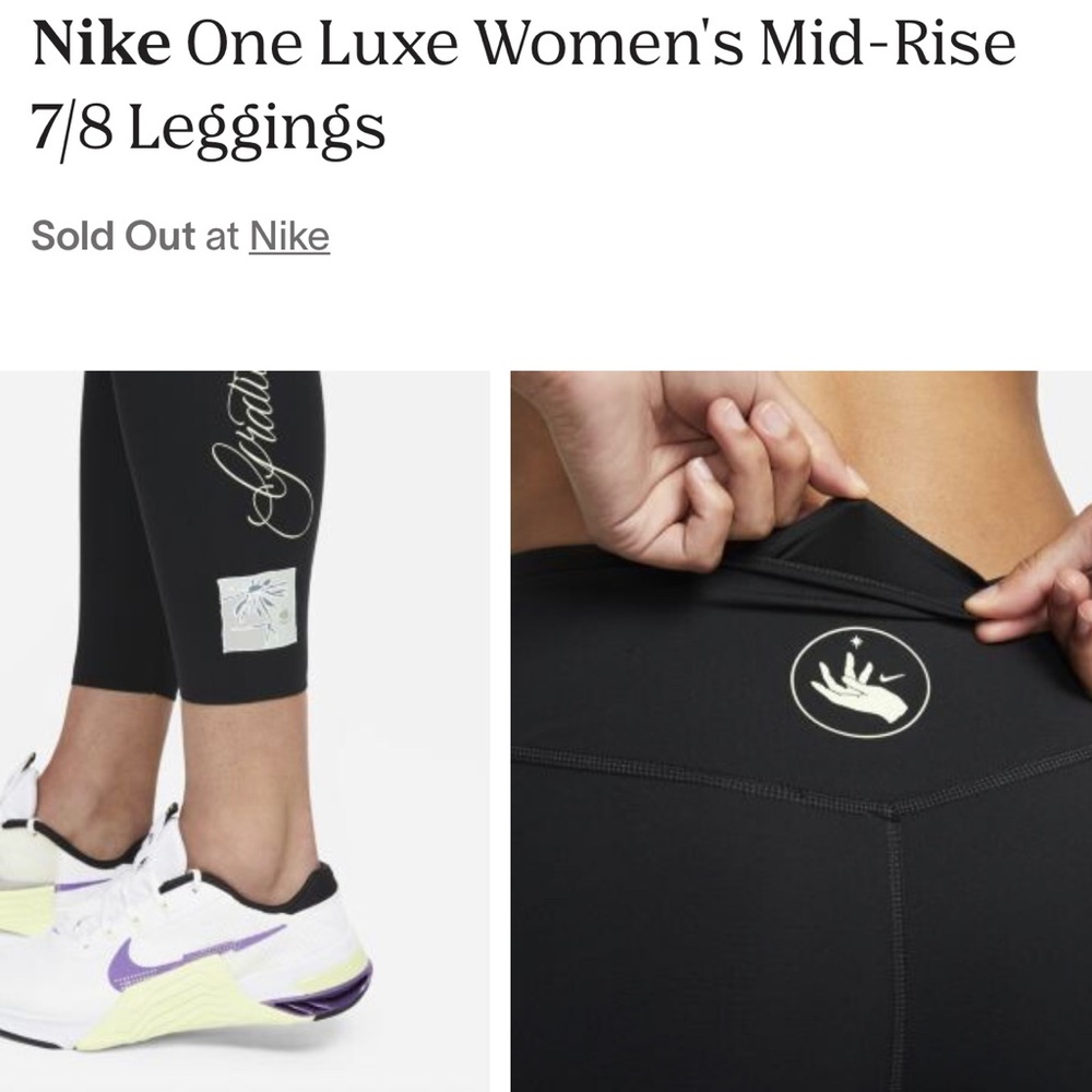 7/8 XS NWT Nike One Luxe Legging Mid-Rise